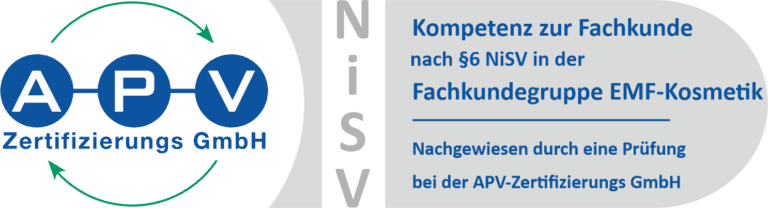 APV Zertifikat Logos NiSV Fachgruppe EMF Kosmetik für TN