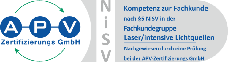 APV Zertifikat Logos NiSV Fachgruppe Laser für TN